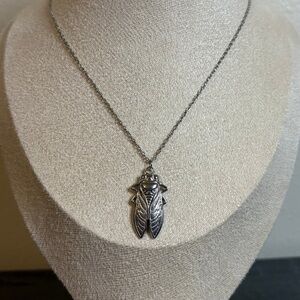 Handmade Silver Cicada Necklace | Waterproof & Tarnish Resistant